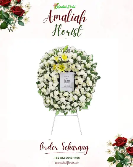 Krans Bunga Duka Mereng